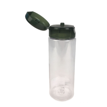 Empty round 200 250 ml with flip top cap PET squeeze bottle